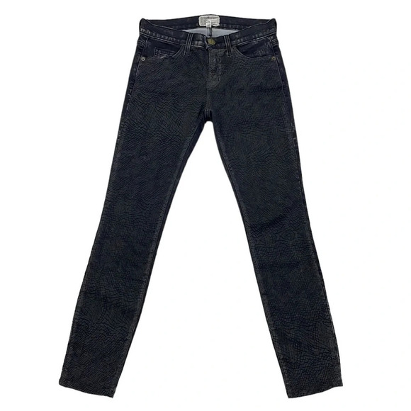 Current/Elliot Jeans Harlem Coated True Eighties Skinny Denim Black 26 or 0 - Picture 1 of 12